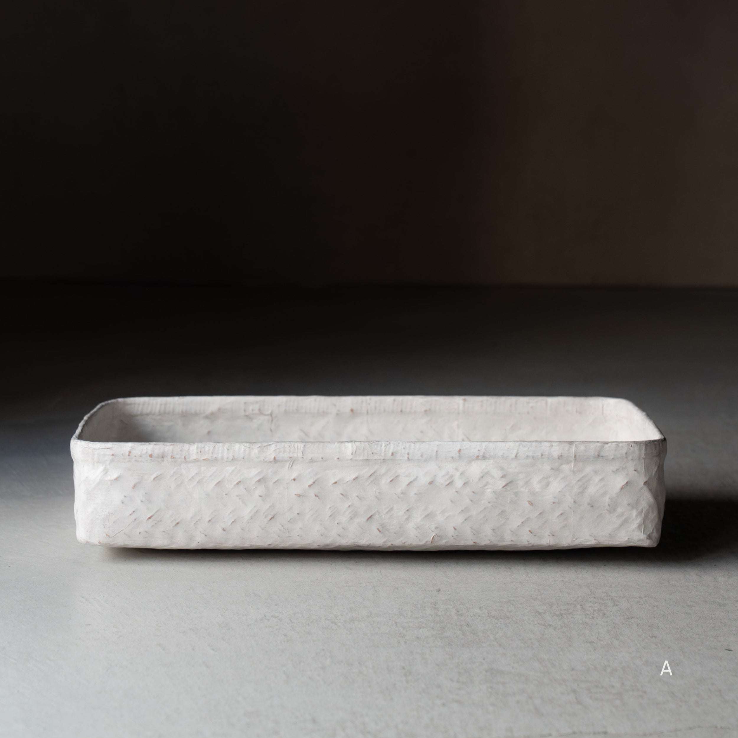 Antique Ikkanbari Basket - White