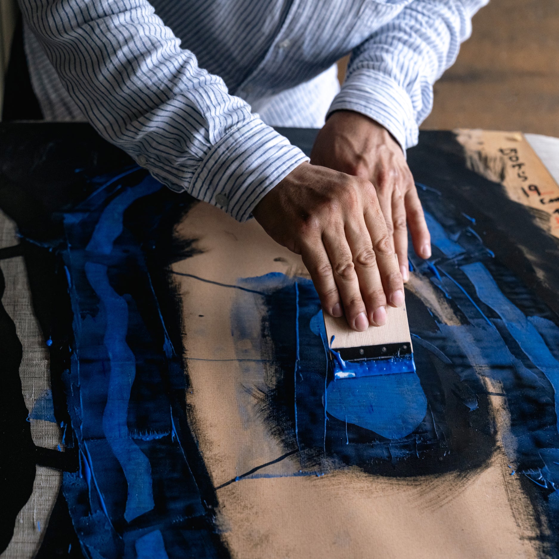 Katazome Wall Piece - Sumi Black