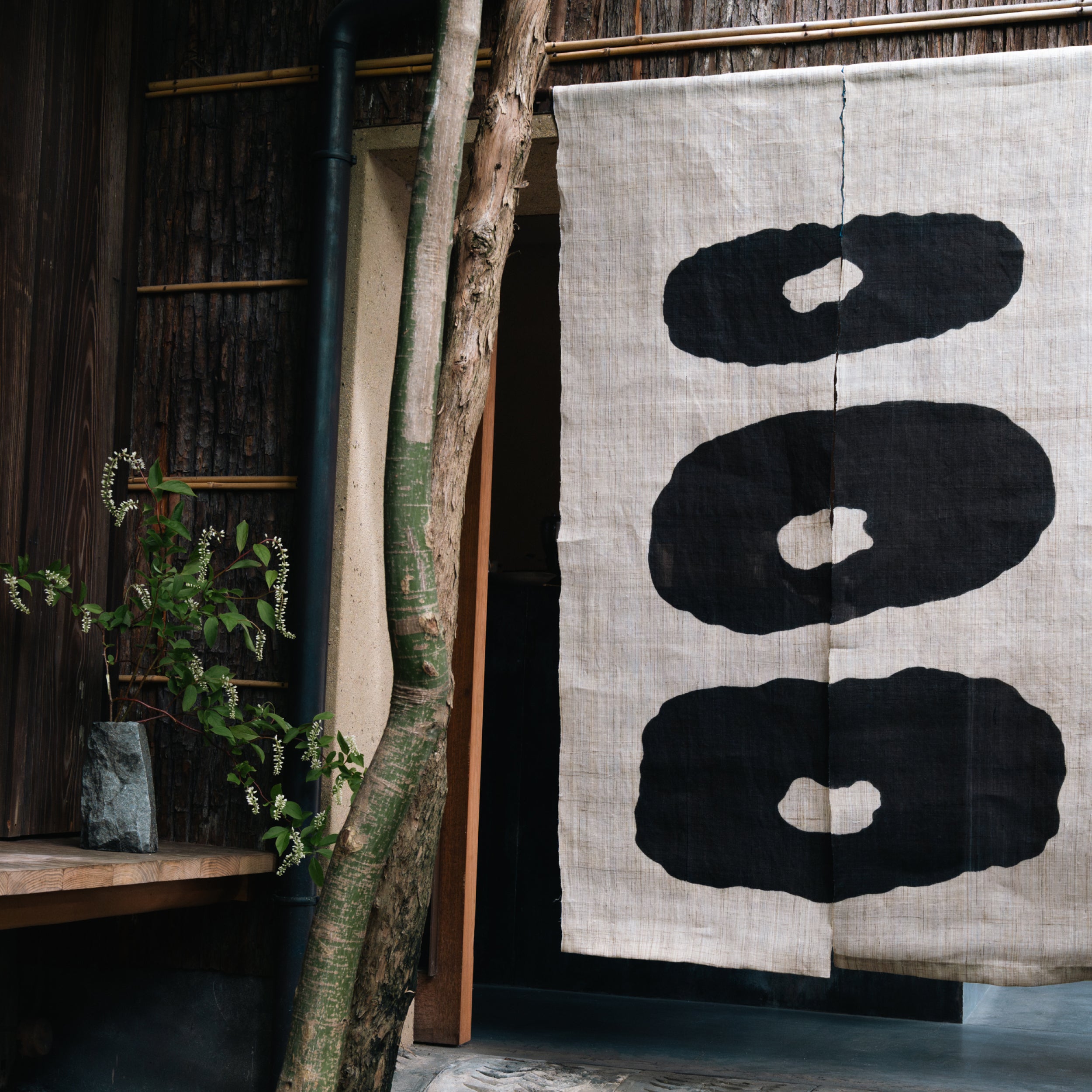 Katazome Wall Piece - Sumi