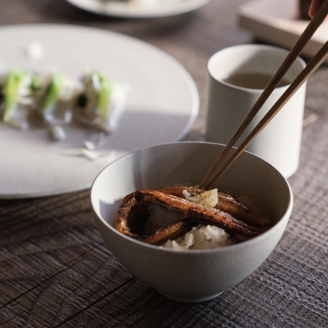 Gomadake Square Chopsticks & Holder