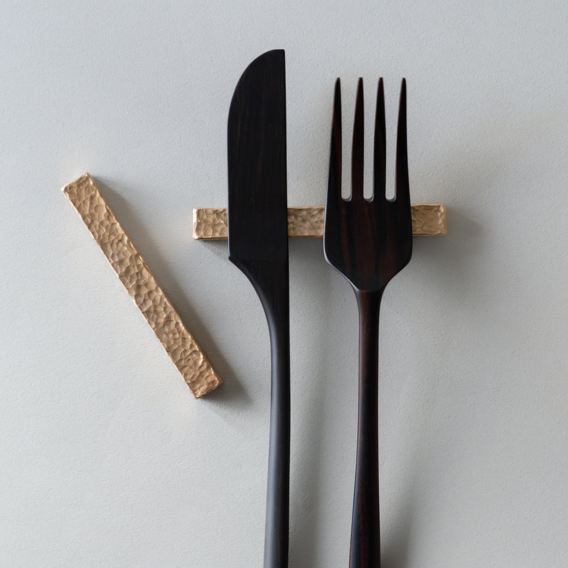 Brass Cutlery Rest Set