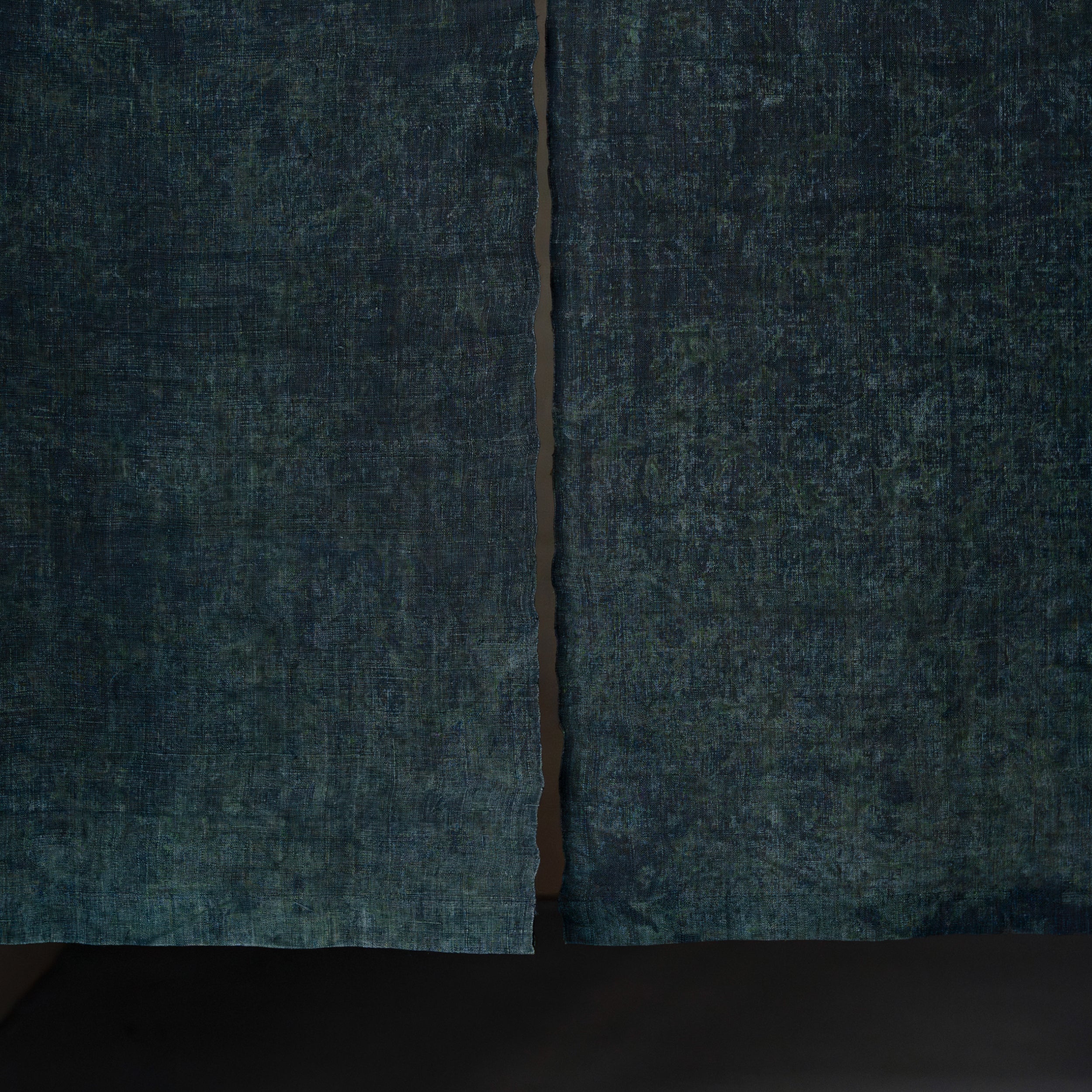 Rōketsu-zome Noren - Green & Black