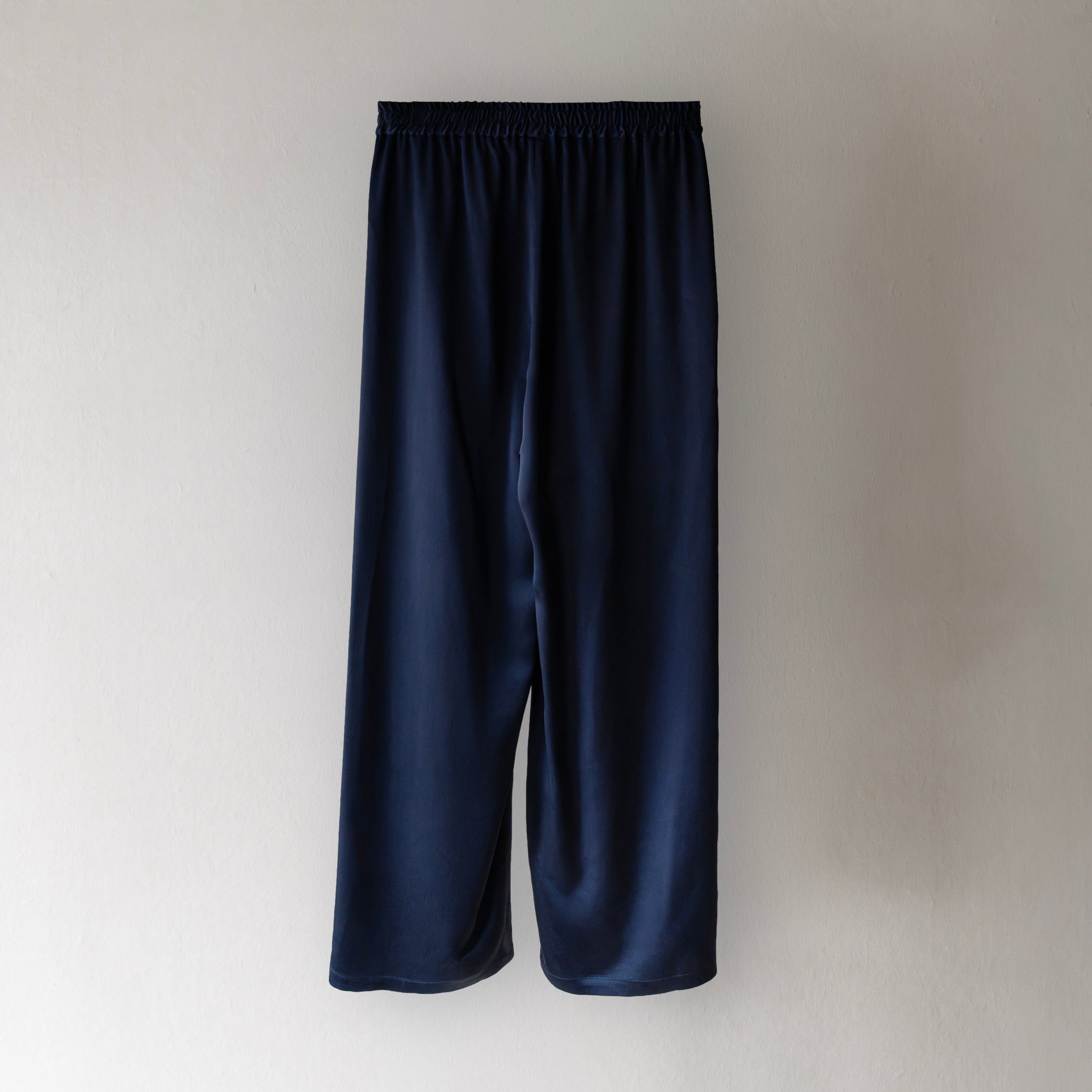 Silk Pajamas | Long Pants - Navy