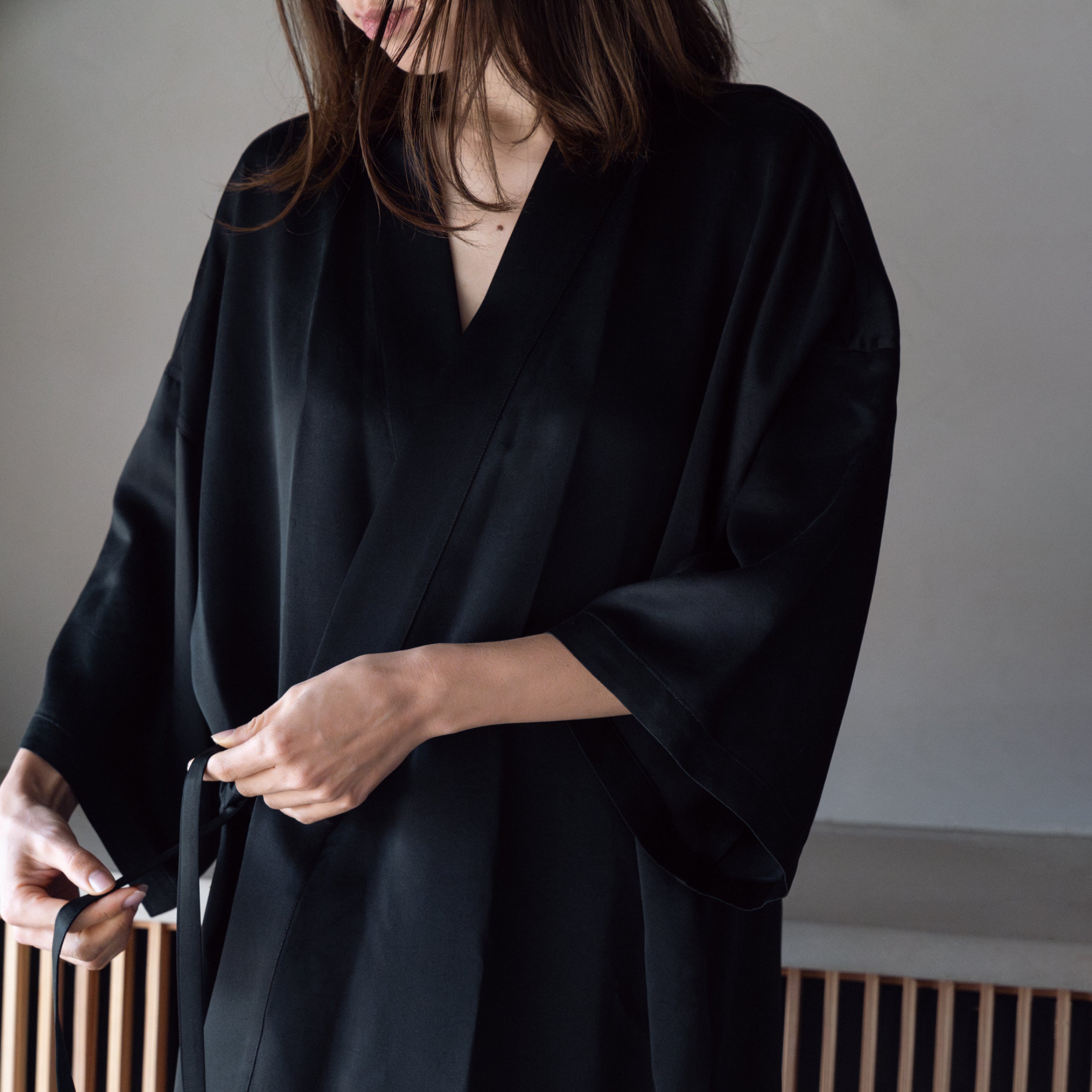 Silk Robe - Black