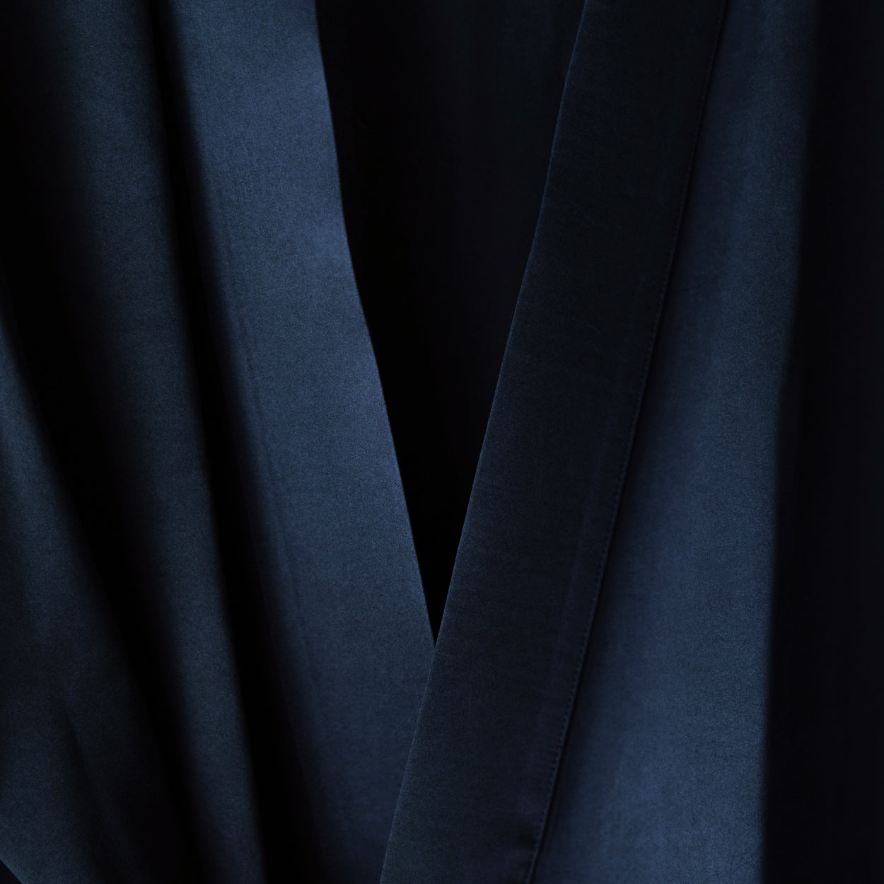 Silk Robe - Navy
