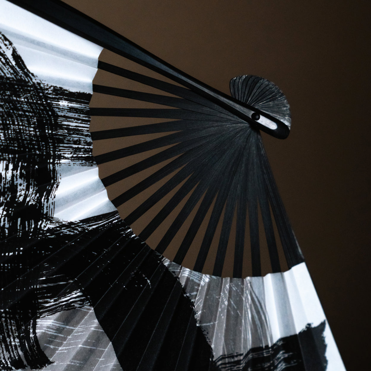 Sumi Folding Fan - Arashi