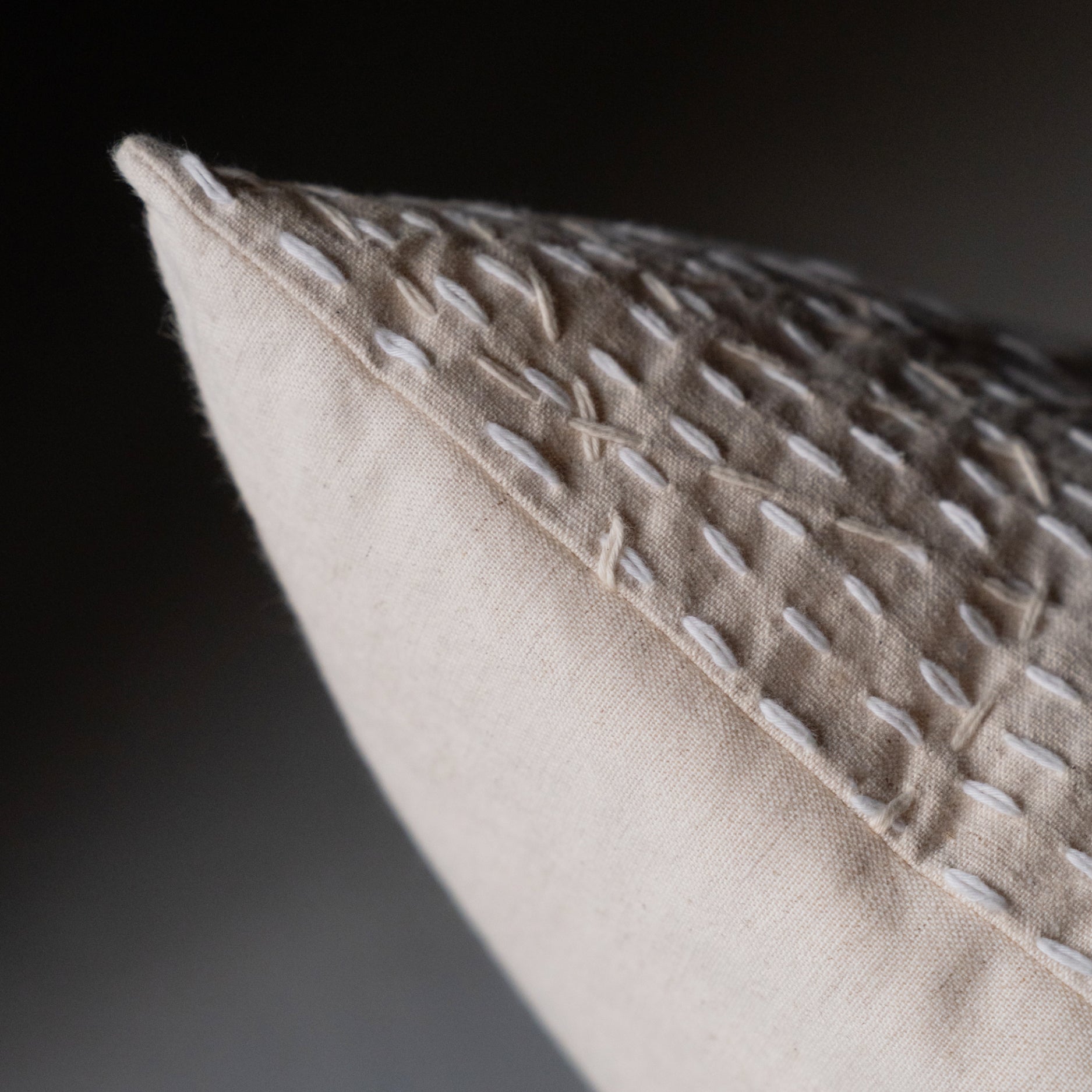 Sashiko Cushion Cover - Wave