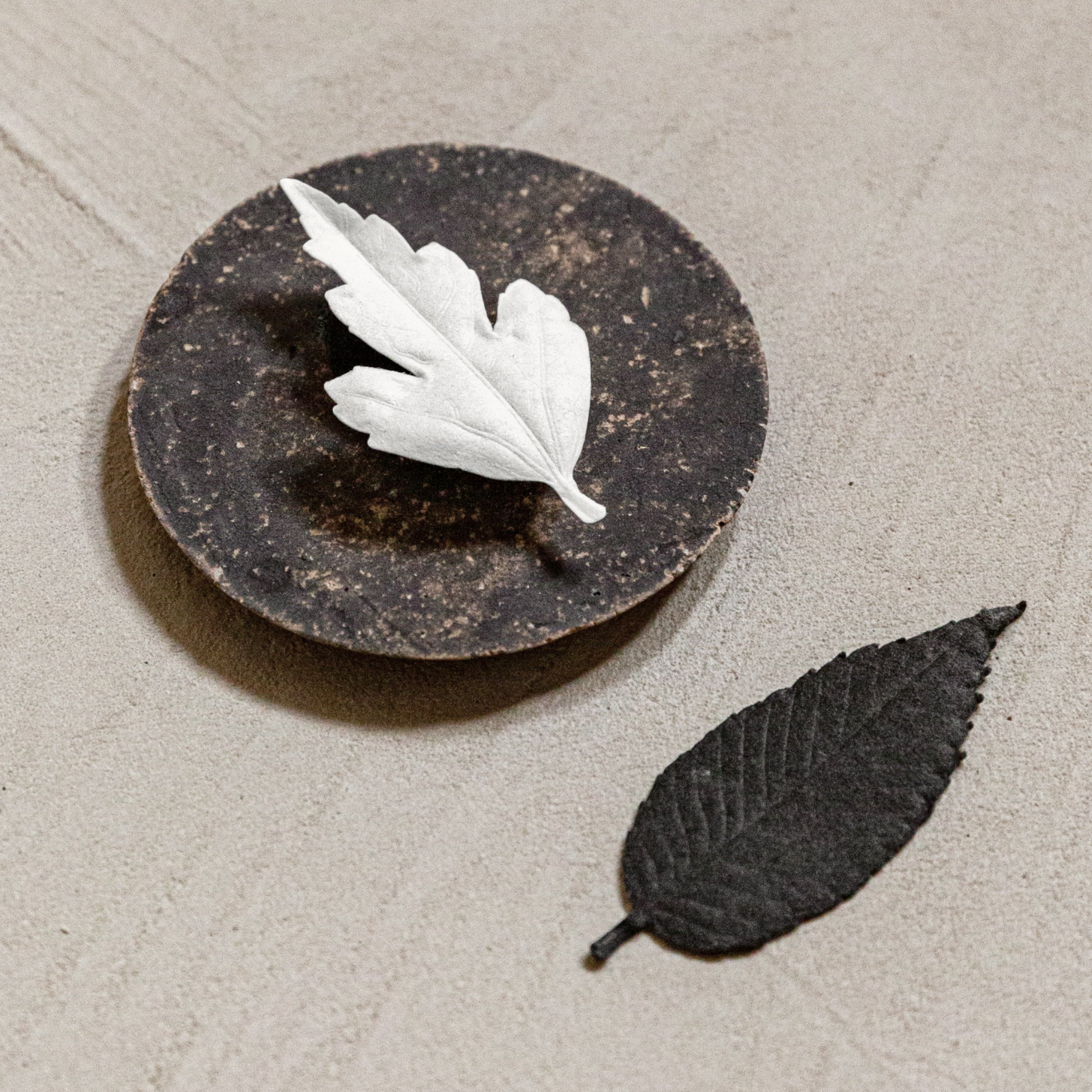 Ceramic Incense Plate - Black