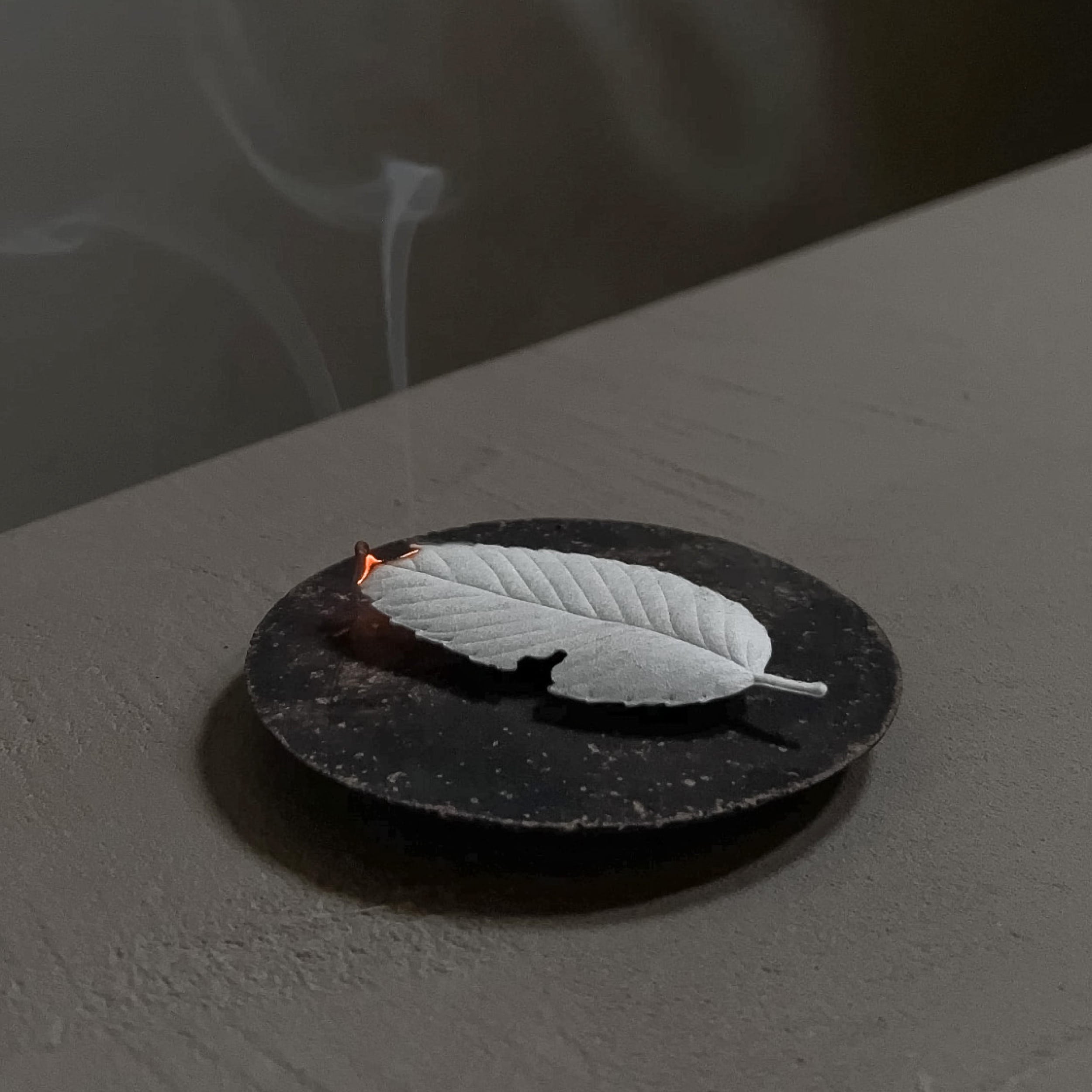 Ceramic Incense Plate - White