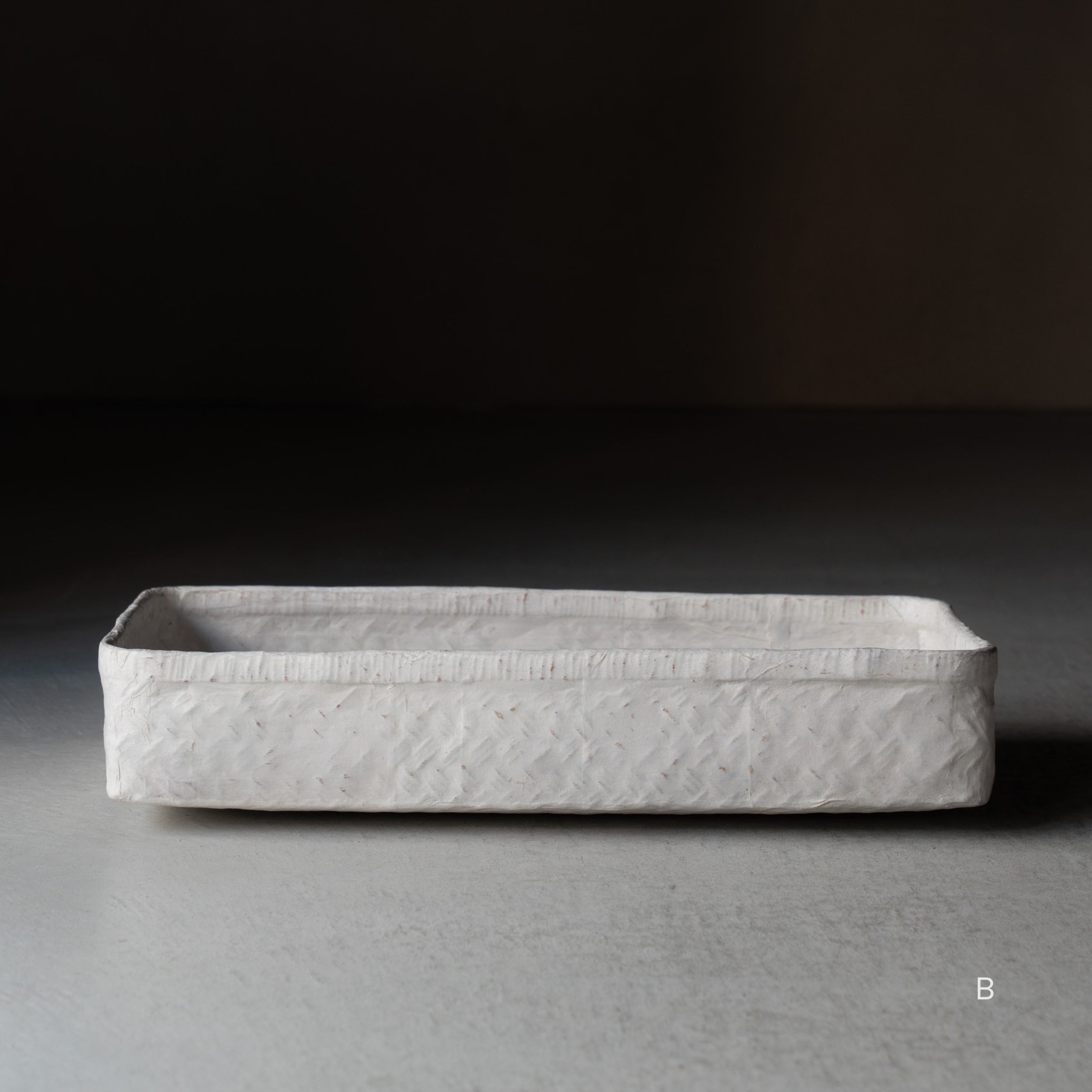 Antique Ikkanbari Basket - White