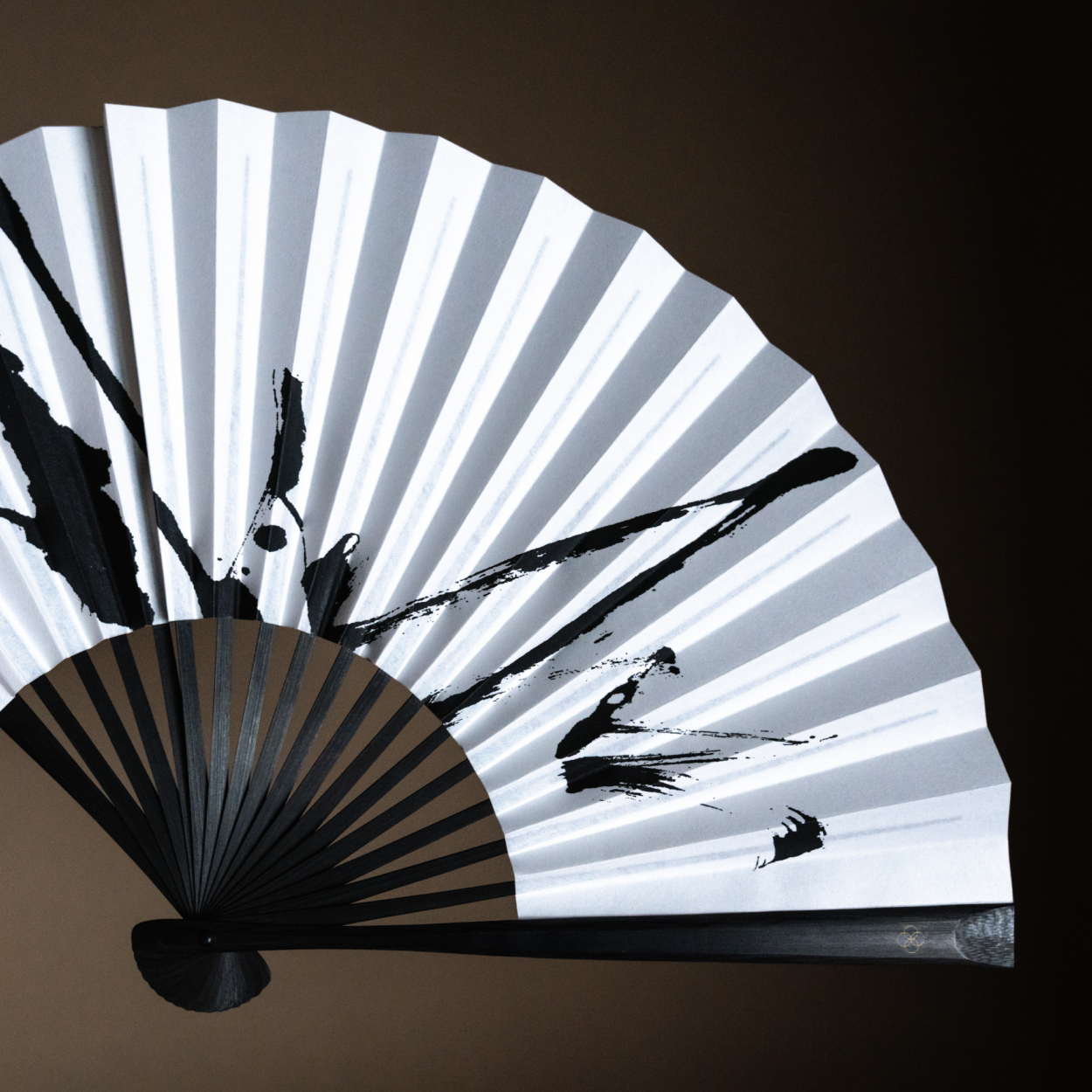 Sumi Folding Fan - Kaze