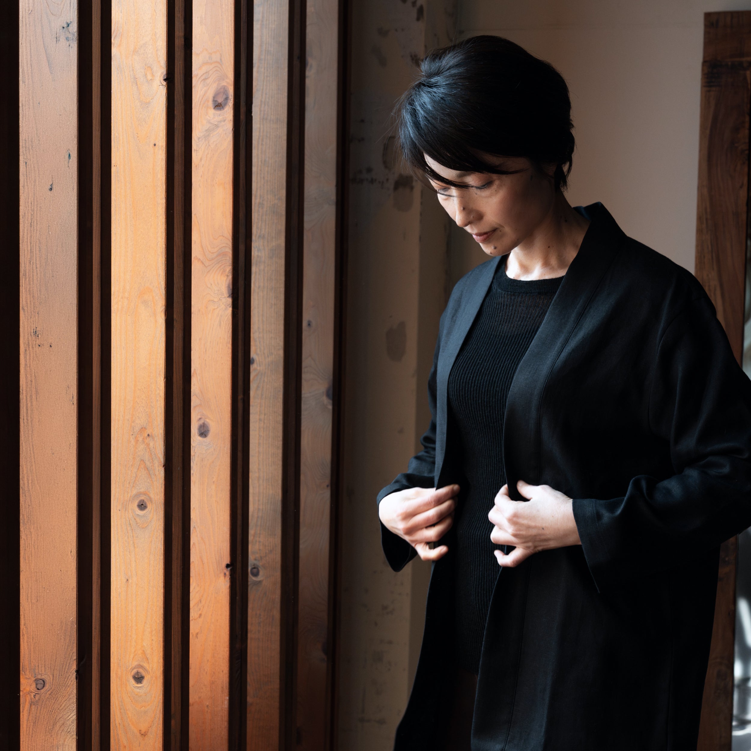 Linen Haori - Black