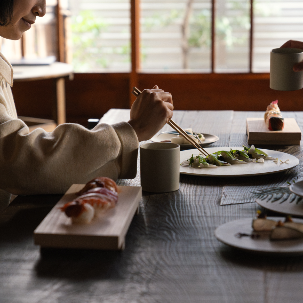Madake Square Chopsticks & Holder