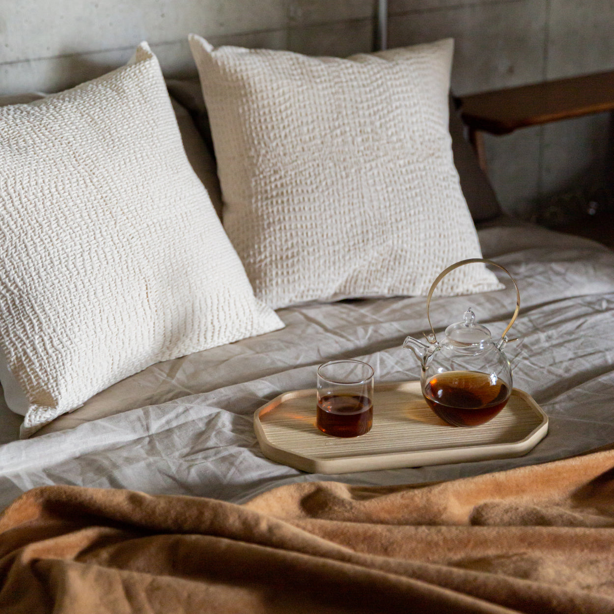 Sashiko Cushion Cover - Wave