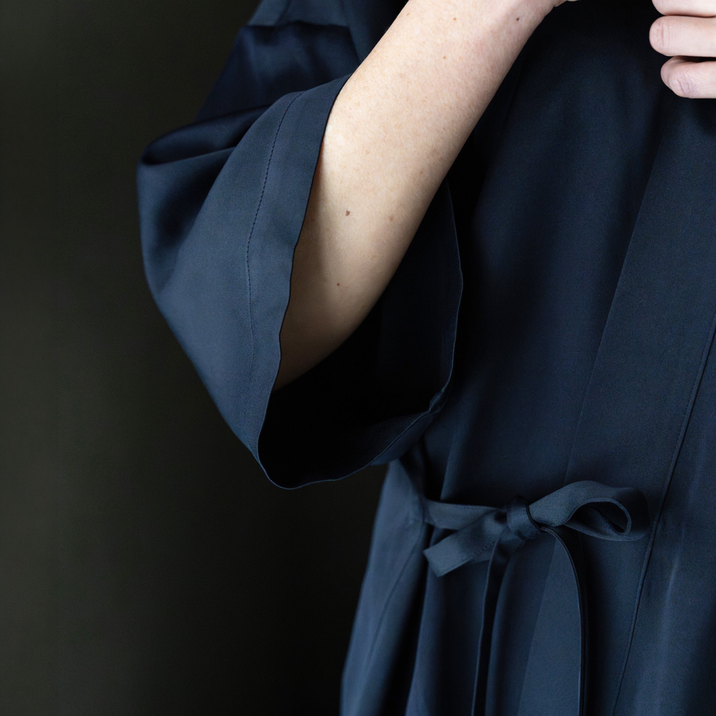 Silk Pajama | Shorts - Navy