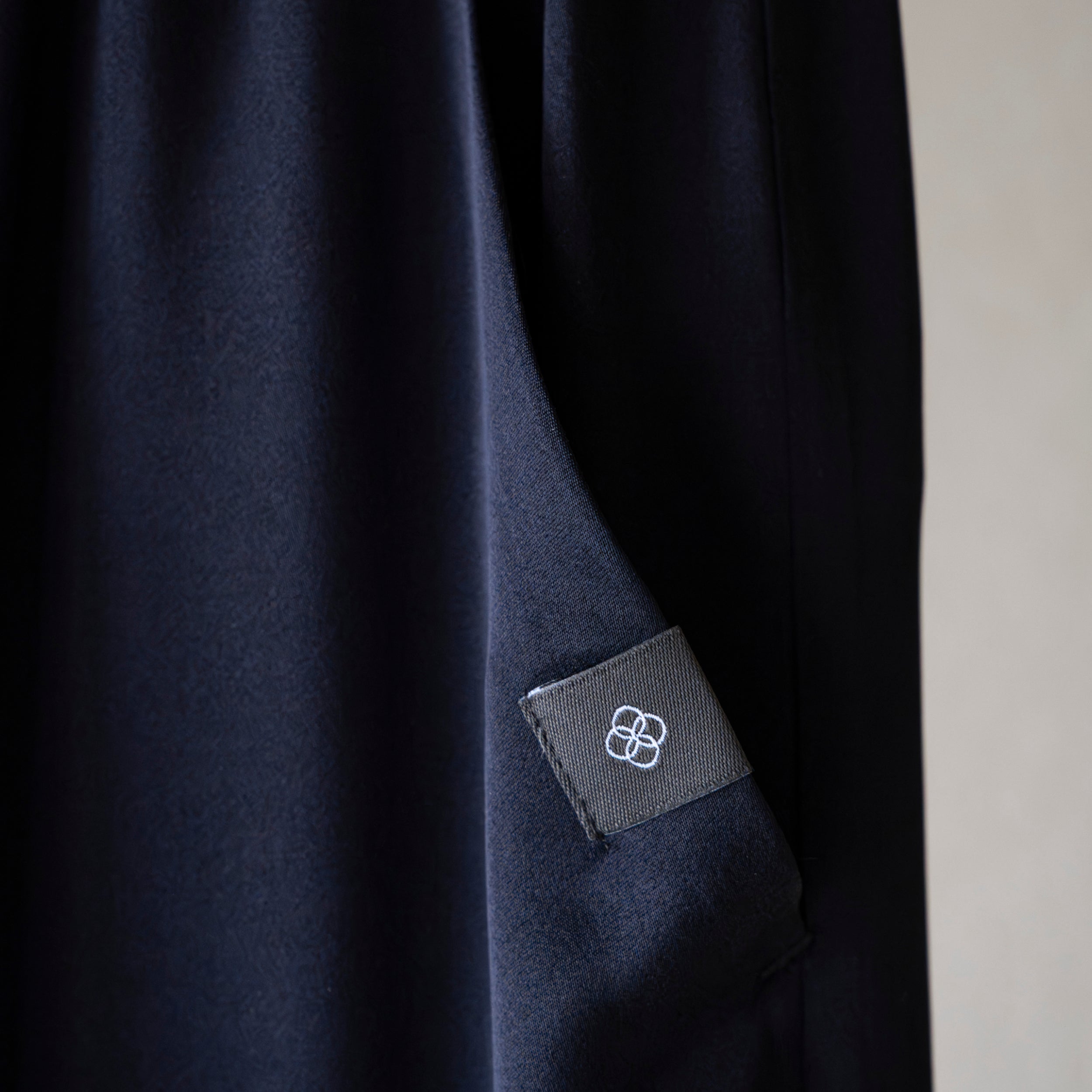 Silk Pajamas | Long Pants - Navy