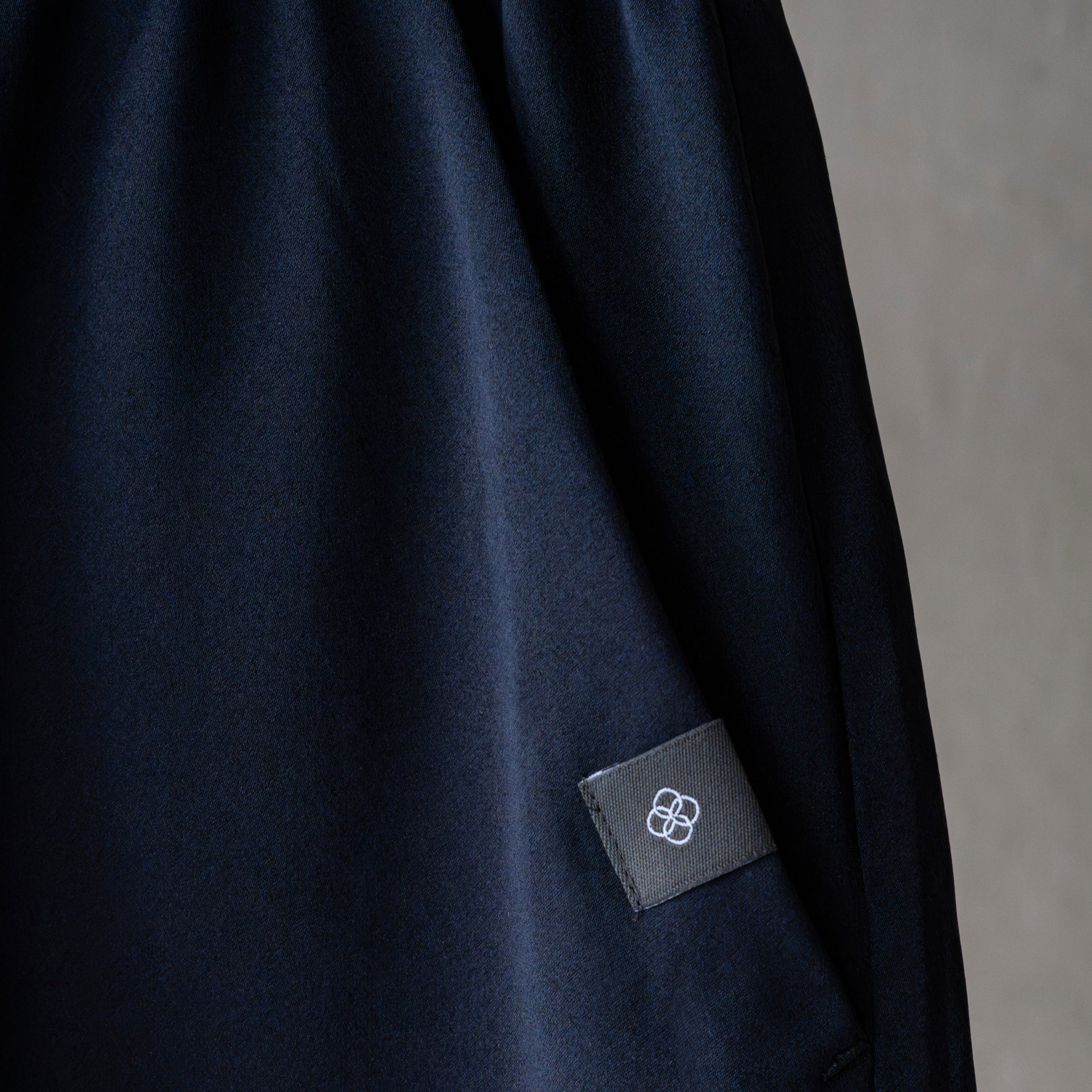 Silk Pajama | Shorts - Navy