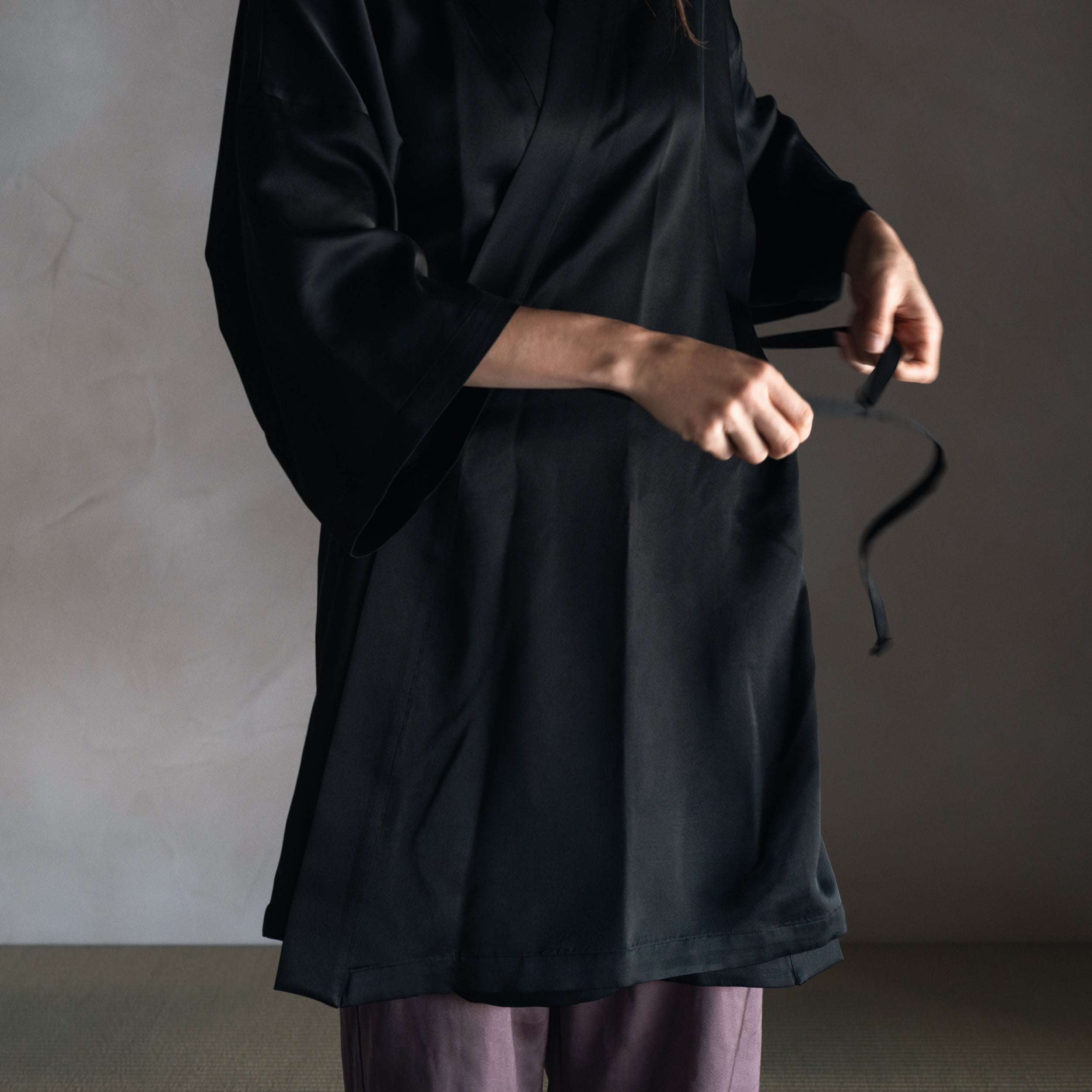 Silk Robe - Black