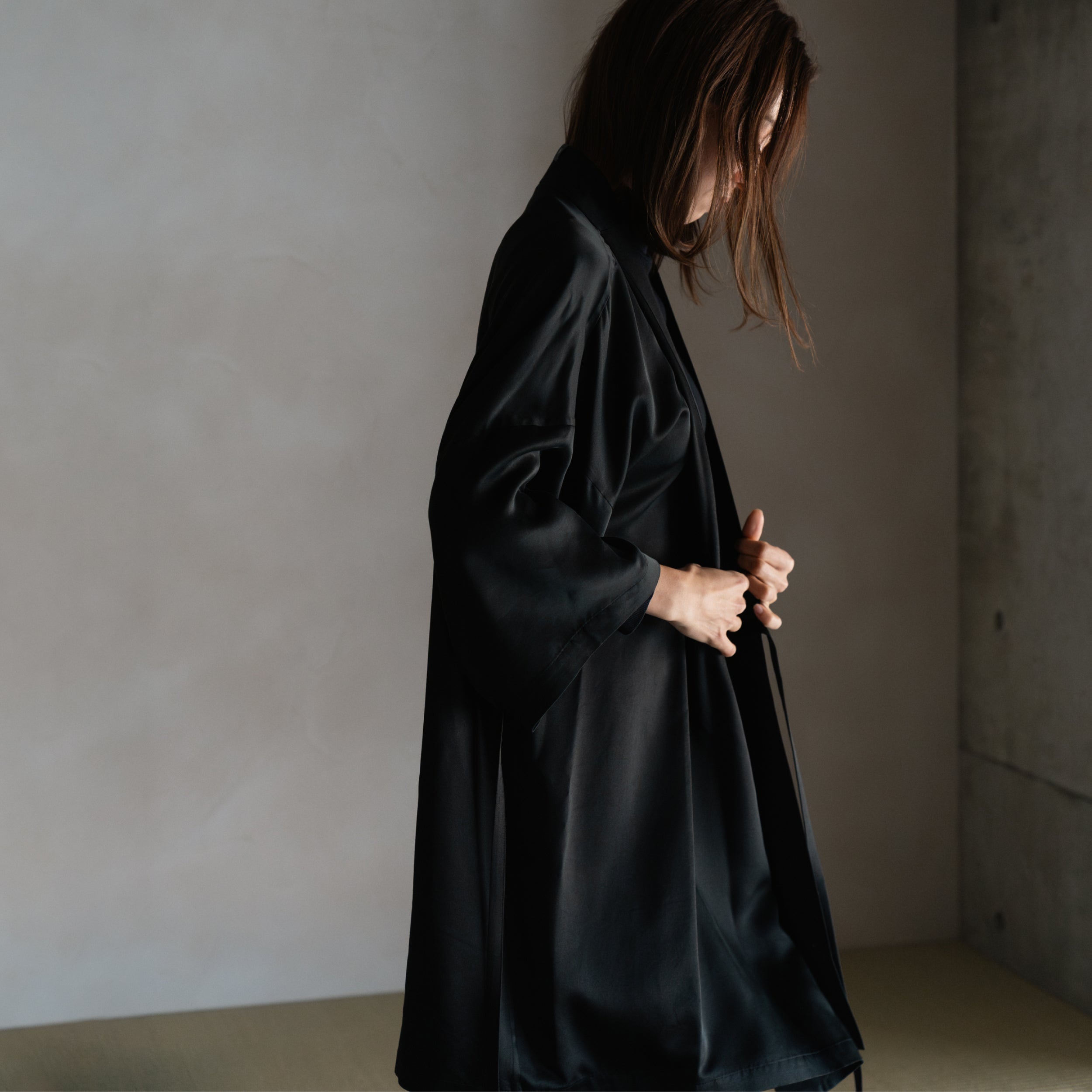 Silk Robe - Black