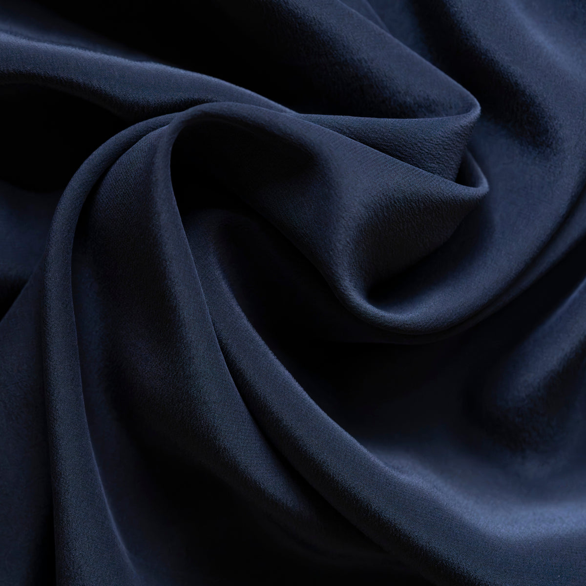 Silk Robe - Navy