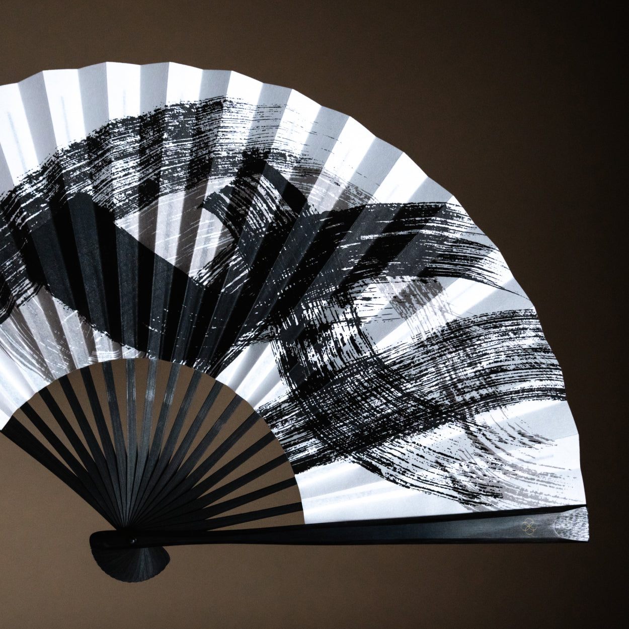 Sumi Folding Fan - Arashi
