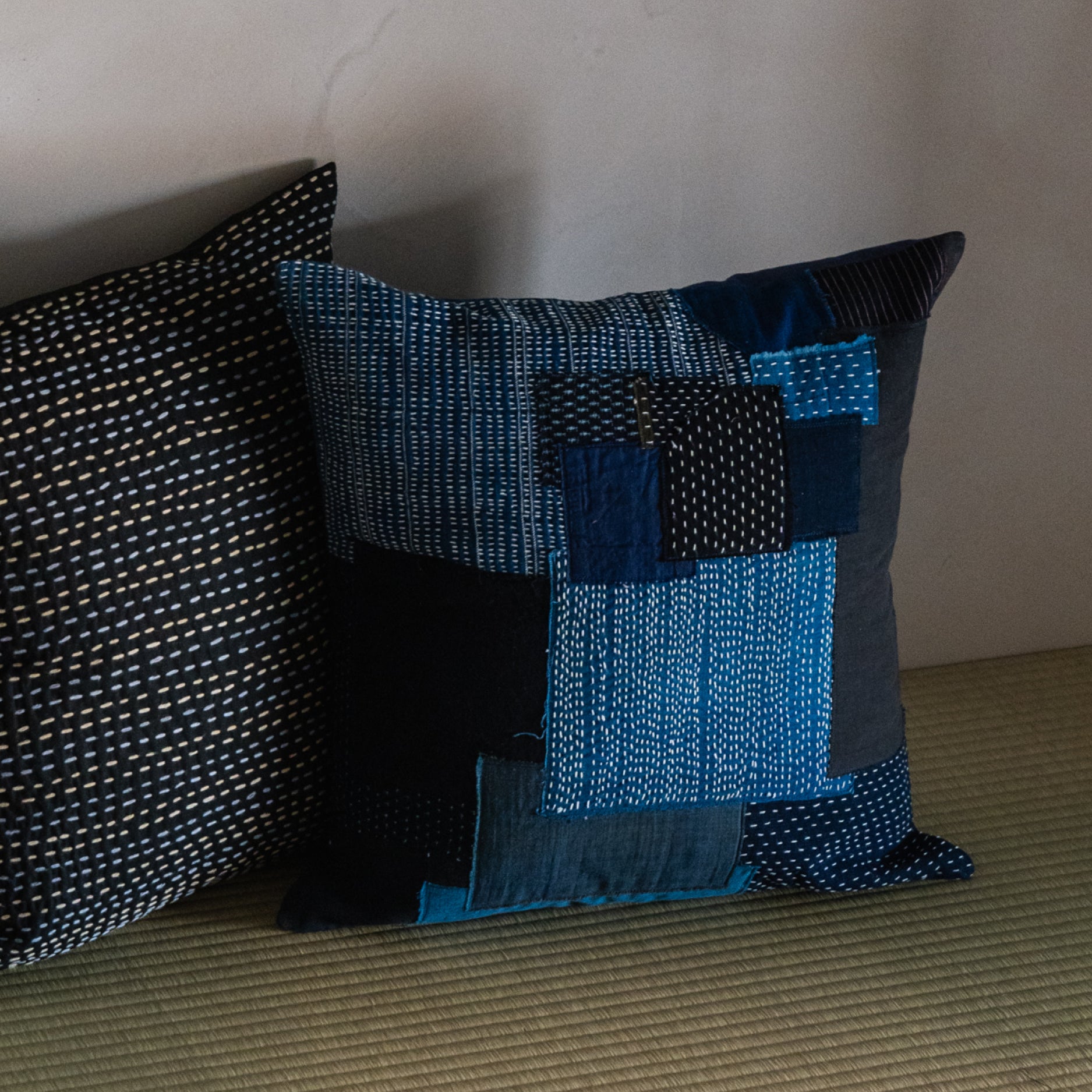 Sashiko Cushion Cover - Boro