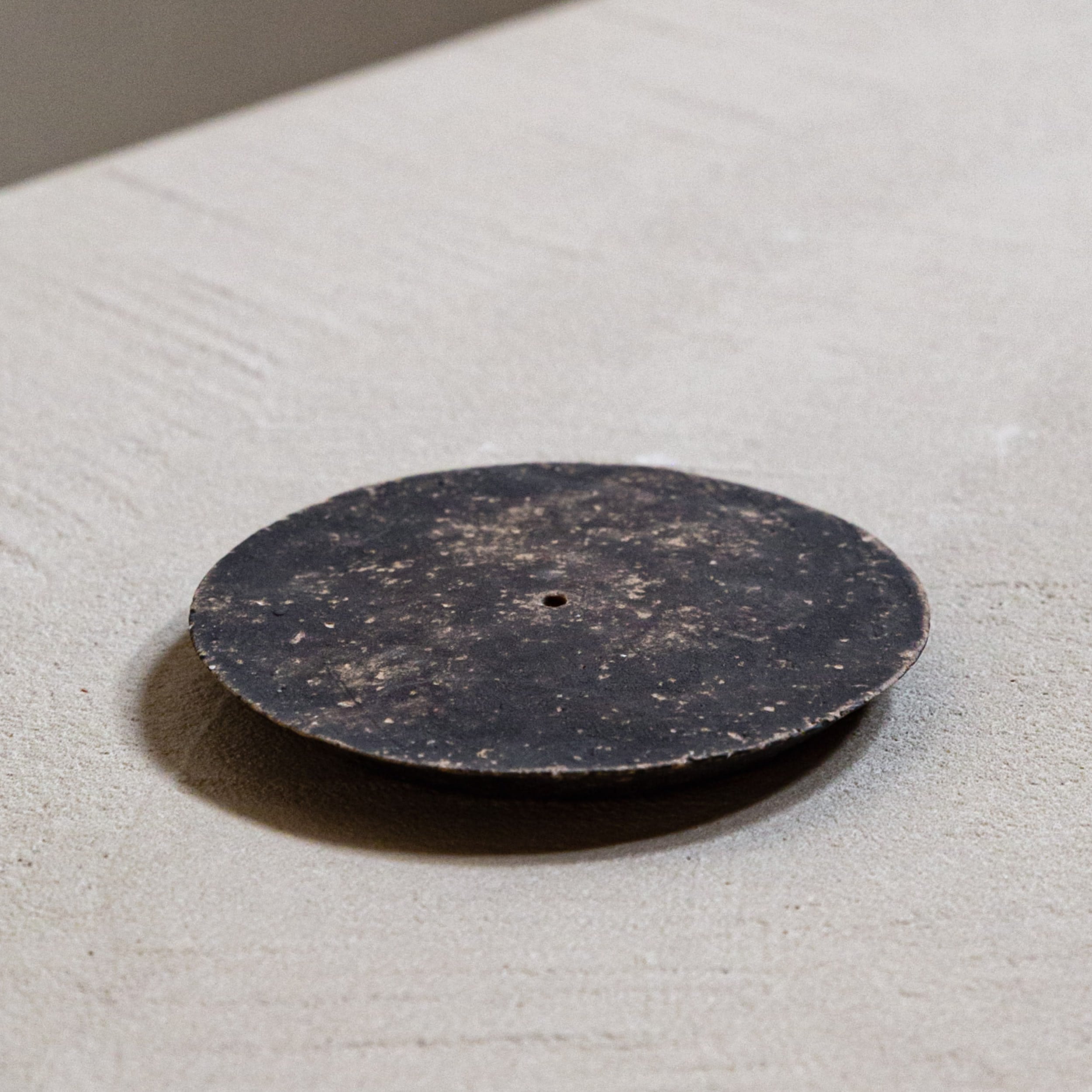 Ceramic Incense Plate - Black